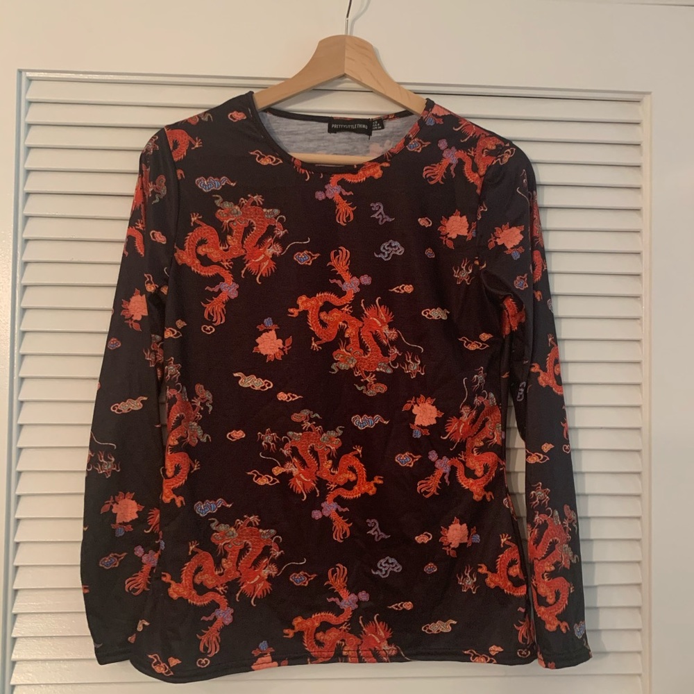 Pretty Little Thing dragon shirt NWT